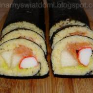 Sushi z kaszą jaglaną i gruszką