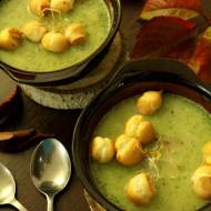 Zupa brokułowo – porowa z kiełkami rzodkiewki