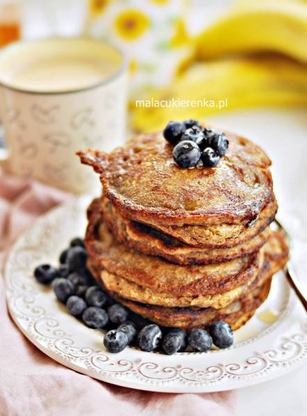 Pancakes wegańskie z bananami, bez cukru, bez glutenu