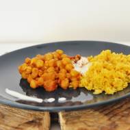 Curry z ciecierzycy  | wegański obiad |