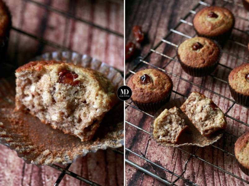Muffiny daktylowe z kokosem bez cukru – bez miksera