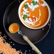 Zupa-krem z czerwonej soczewicy i pieczonej papryki #healthyfood