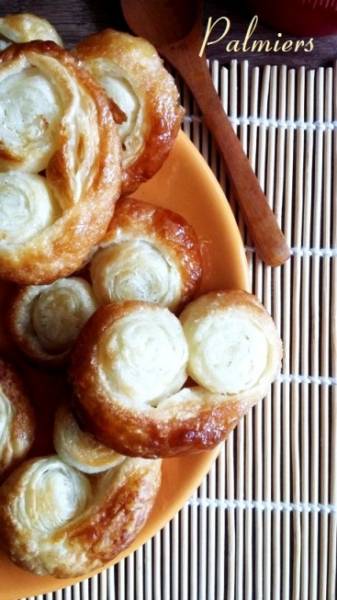 Palmiers – karmelizowane ciastka francuskie