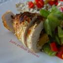 Zawijana pierś z indyka ze słodką brzoskwinią