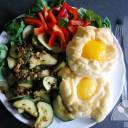 Pieczone jajka sadzone