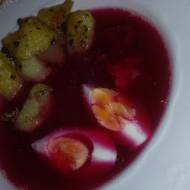 zupa-barszcz czerwony na wywarze kolagenowym