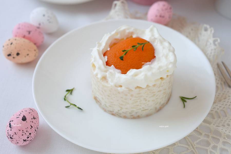 Wielkanocne torciki z ryżu na mleku, czyli sadzone jajka