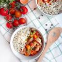 Wegetariańska potrawka z sorgo