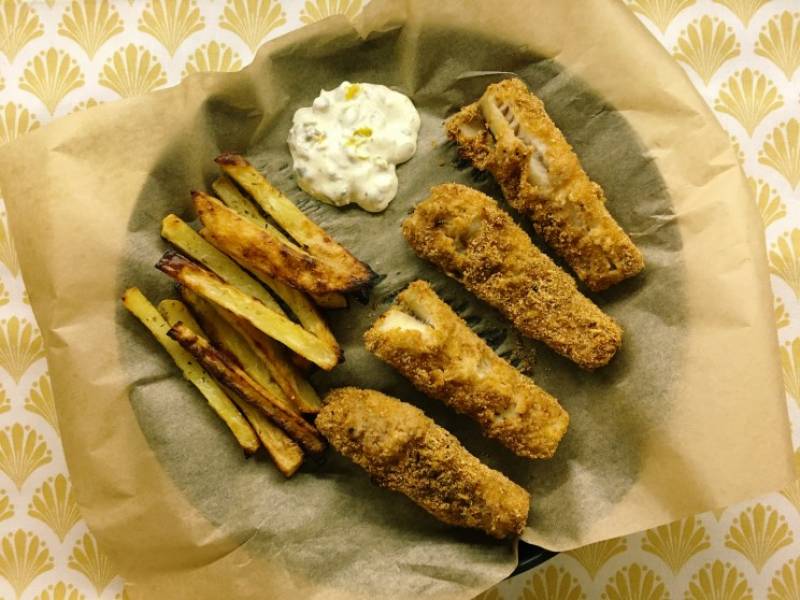 Fish and chips z pieca