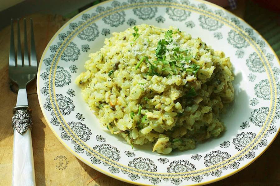 Risotto Ze Szpinakiem I Kurczakiem