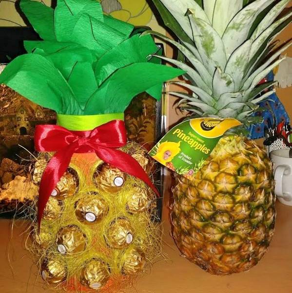 Ananas z wina i ferrero rocher-pomysł  na super prezent