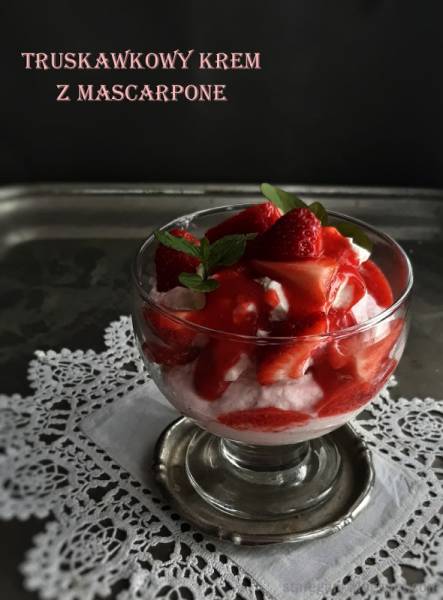 Truskawkowy krem z mascarpone