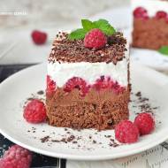 Ciasto czekoladowe z malinami