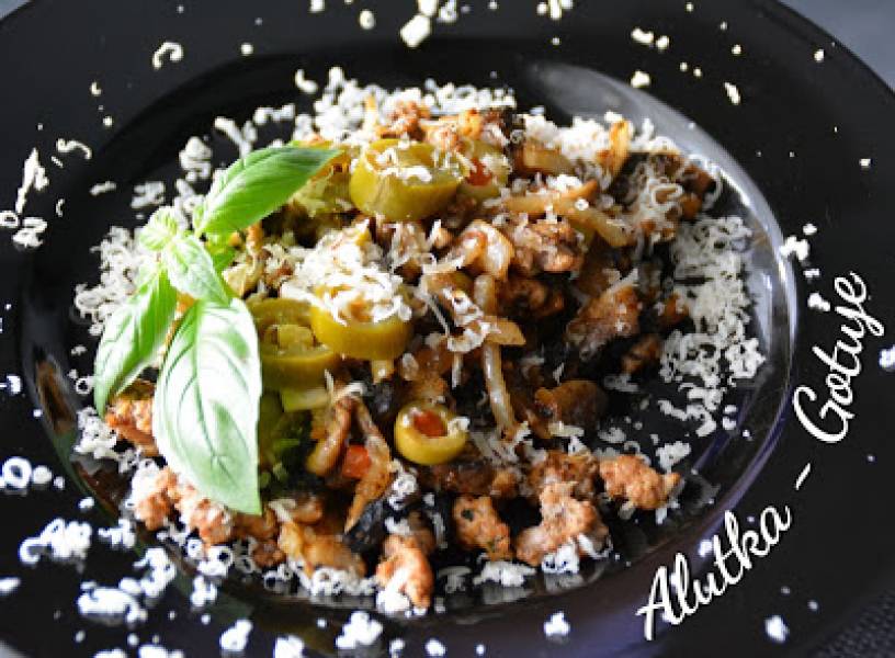 Mielone z pieczarkami na ostro