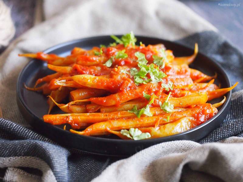 Fasolka szparagowa w pomidorach / Yellow beans with tomato sauce