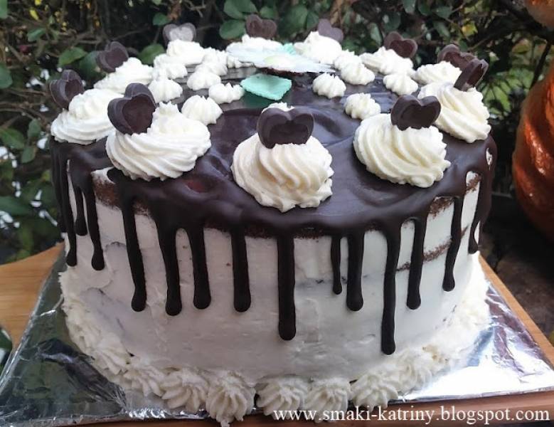 tort wuzetka-drip cake