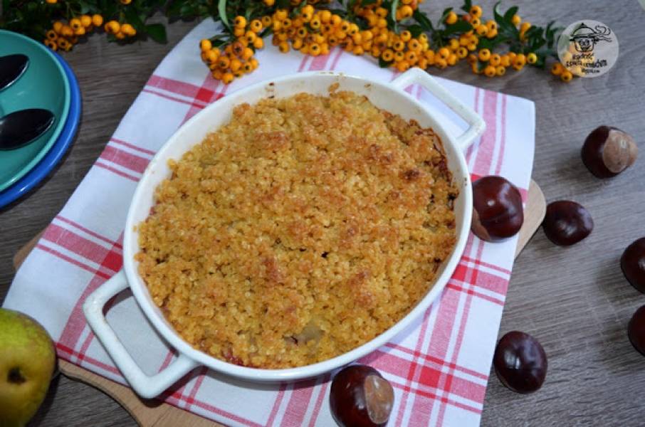 Jesienne crumble pod jaglaną kruszonką.