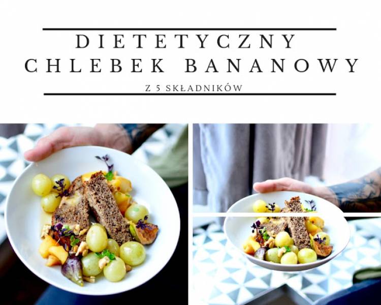 Dietetyczny chlebek bananowy z 5 składników! Bez tłuszczu, bez cukru!
