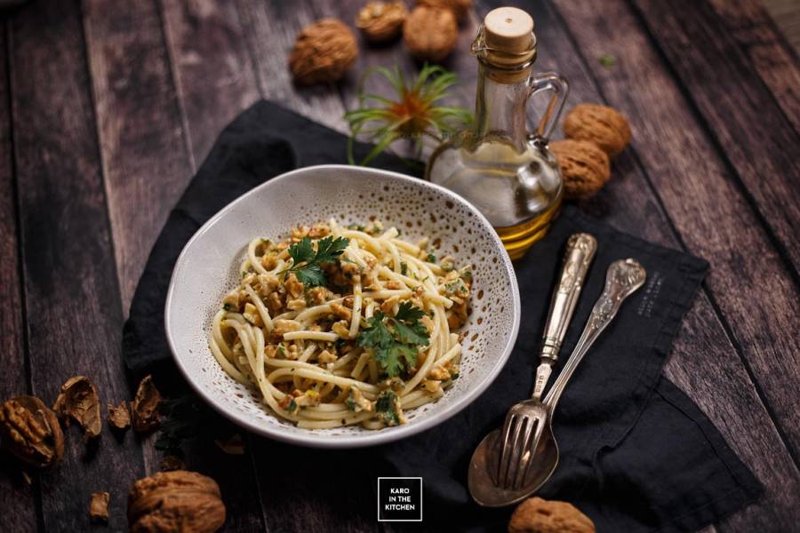 Spaghetti z orzechami włoskimi – obiad w 25 minut