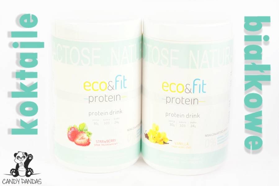 Koktajl białkowy wanilia i truskawka – Eco&Fit