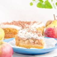 Obłędne ciasto jabłkowo-gruszkowe z owocowym budyniem i kremem