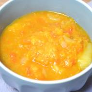 Sycąca zupa z soczewicą i dynią