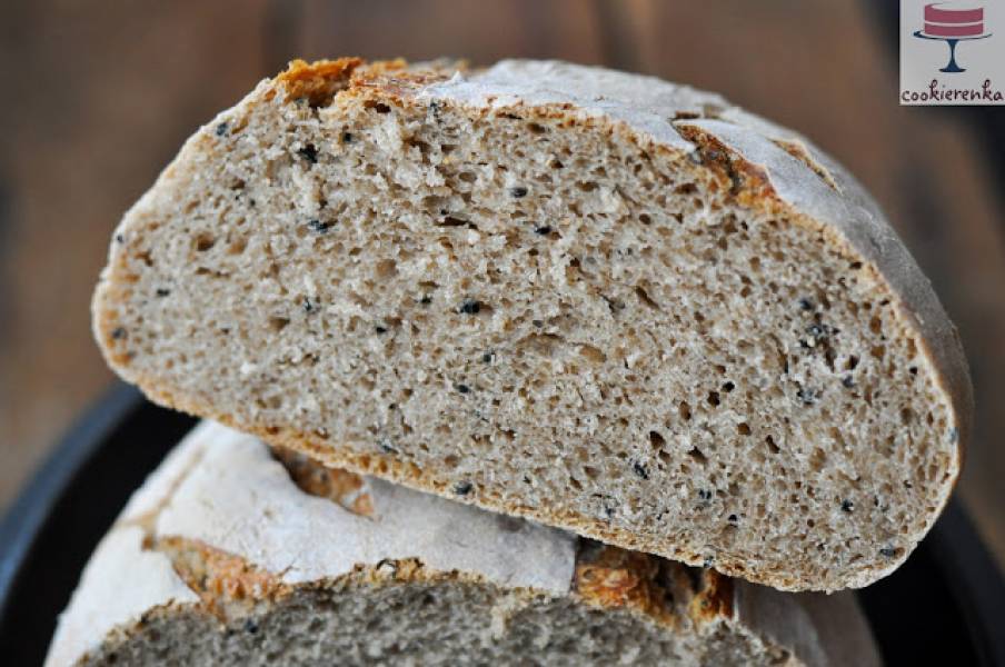 Chleb żytni z czarnuszką 40% (na zakwasie)