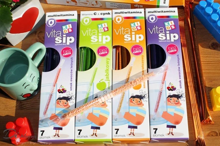 Słomki do picia VitaSip Kids - witaminy i minerały oraz owocowy smak - recenzja