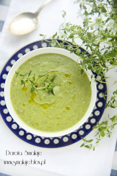 Zielona zupa krem brokułowo - szpinakowa