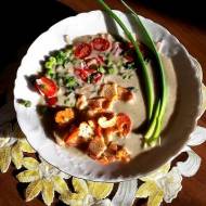 Zupa z topinamburu z sałatką
