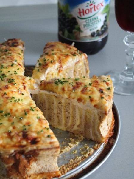 Zakręcany tost z serem i szynką