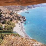 Kreta - plaża Preveli i droga przez kanion