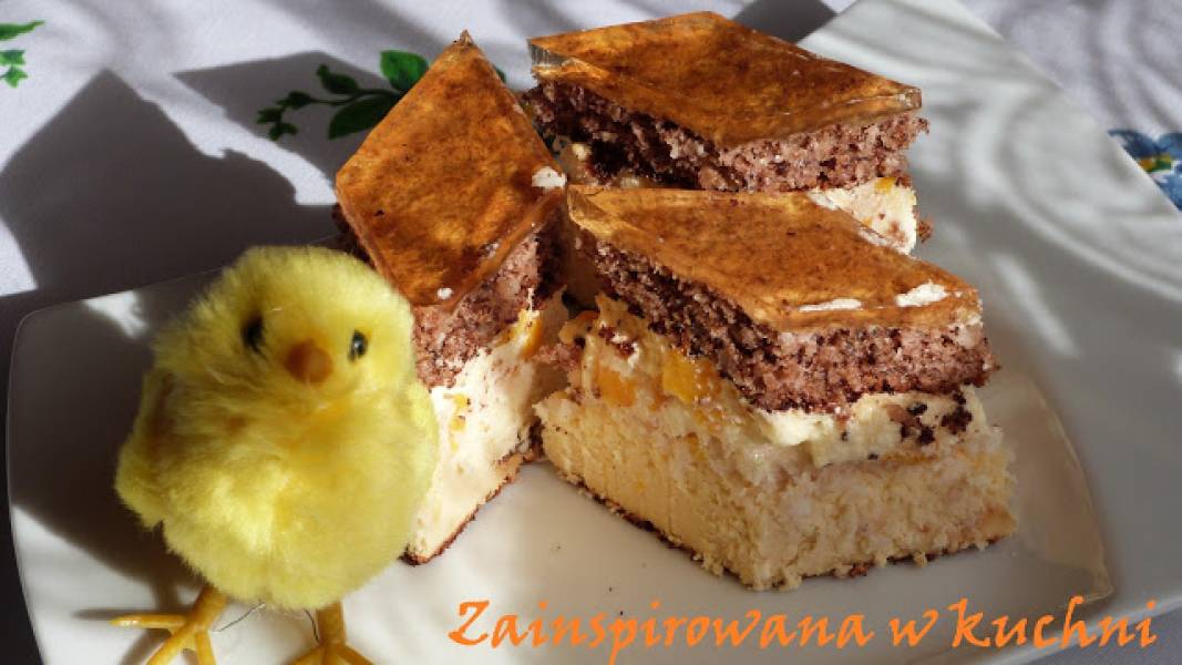 Ciasto serowo-orzechowe