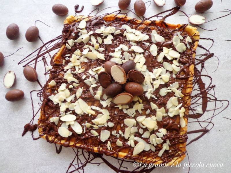 Mazurek ze słonym karmelem i czekoladą (Crostata con cioccolato e caramello salato)