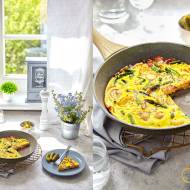 Frittata, czyli omlet z ziemniakami, szparagami i boczkiem
