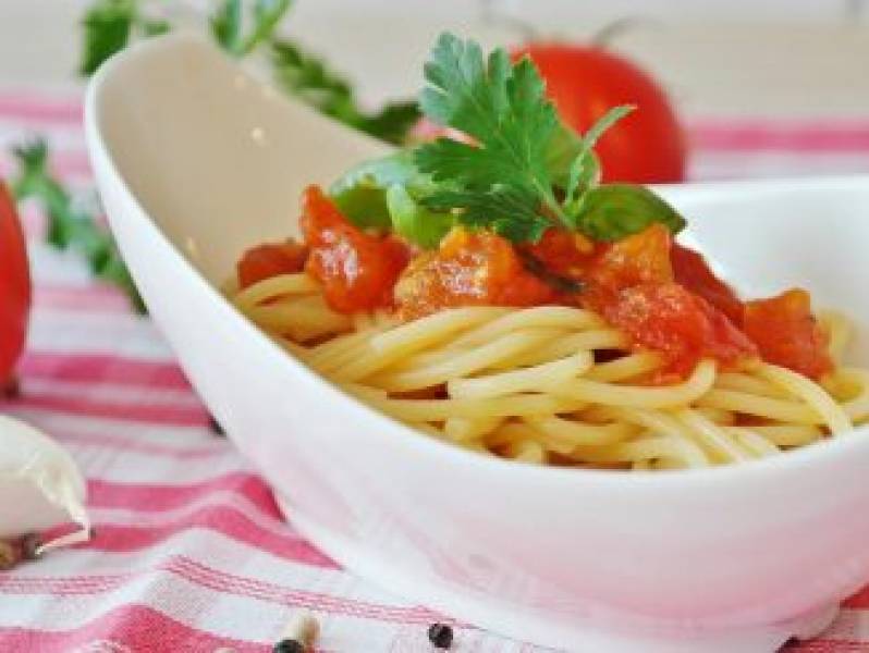 Szybkie spaghetti z pomidorami
