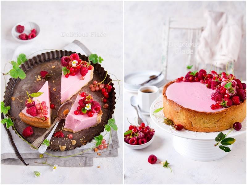 Sernik malinowo-waniliowy / Raspberry and vanilla cheesecake