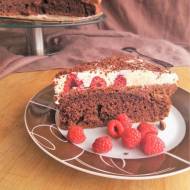 Ciasto czekoladowe z malinami i kremem / Chocolate Cream Raspberry Cake
