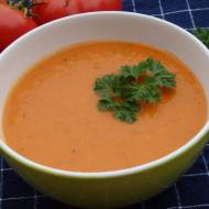 Zupa krem z pomidorów i cukinii
