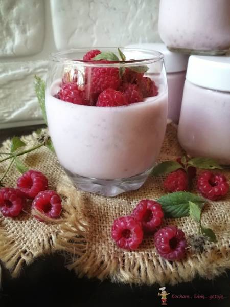Domowy jogurt malinowy