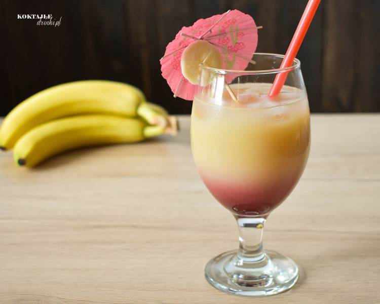 Rajski Banan - czyli słodkość soku bananowego w połączeniu z egzotyką malibu rum
