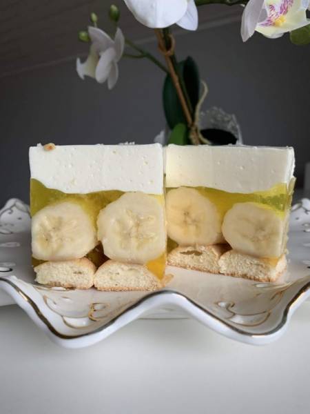 Bananowy obłoczek – ciasto bez pieczenia