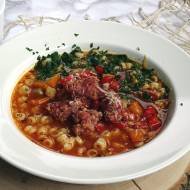 Włoska zupa z klopsikami z kiełbasy
