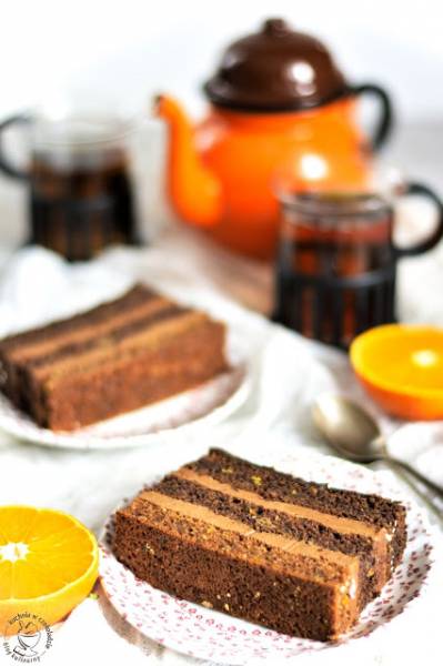 Tort pomarańczowo- czekoladowy