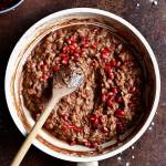 Czekoladowe risotto z granatem