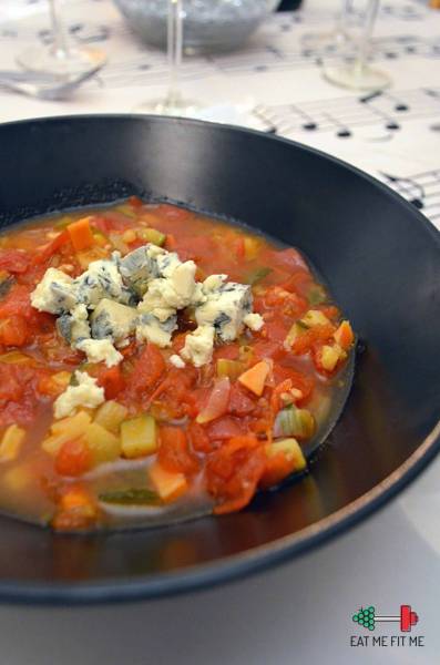 Zupa z warzyw niczym Ratatouille z gorgonzolą