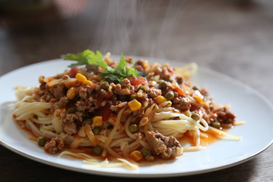 Przepyszne spaghetti a la chili con carne