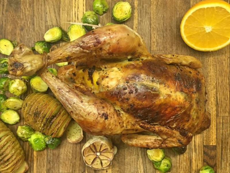 Świąteczny obiad: Kurczak w cytrusach z ziemniakami Hasselback