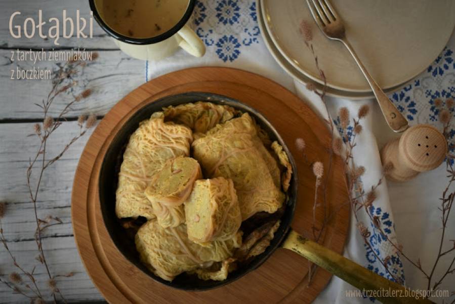 Gołąbki z tartych ziemniaków z boczkiem – kuchnia podkarpacka
