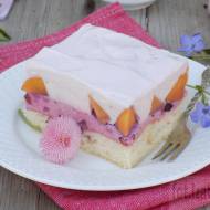 Ciasto biszkoptowo-jogurtowe z brzoskwiniami
